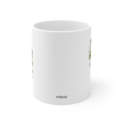 Olive Motif 11oz Mug — Fruits of Paradise Ceramic Coffee Cup