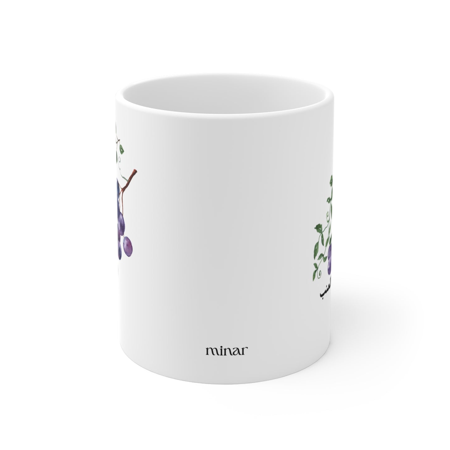 Grapes Mug — Fruits in Paradise Ceramic Coffee Cup (11oz)