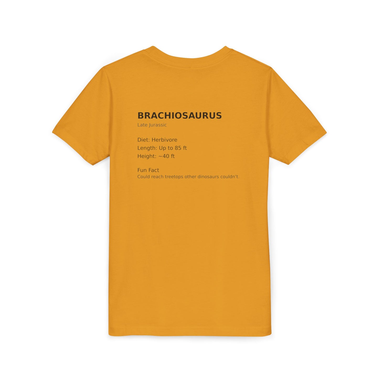 Brachiosaurus educational youth t-shirt