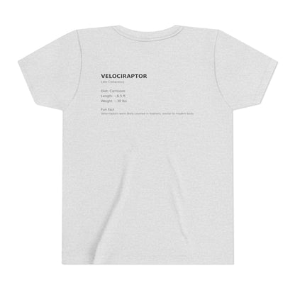 Velociraptor educational youth t-shirt