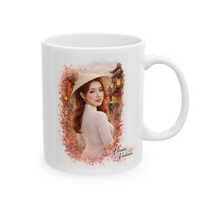 Vietnamese Girl in Hanoi Mug | Asian City Collection