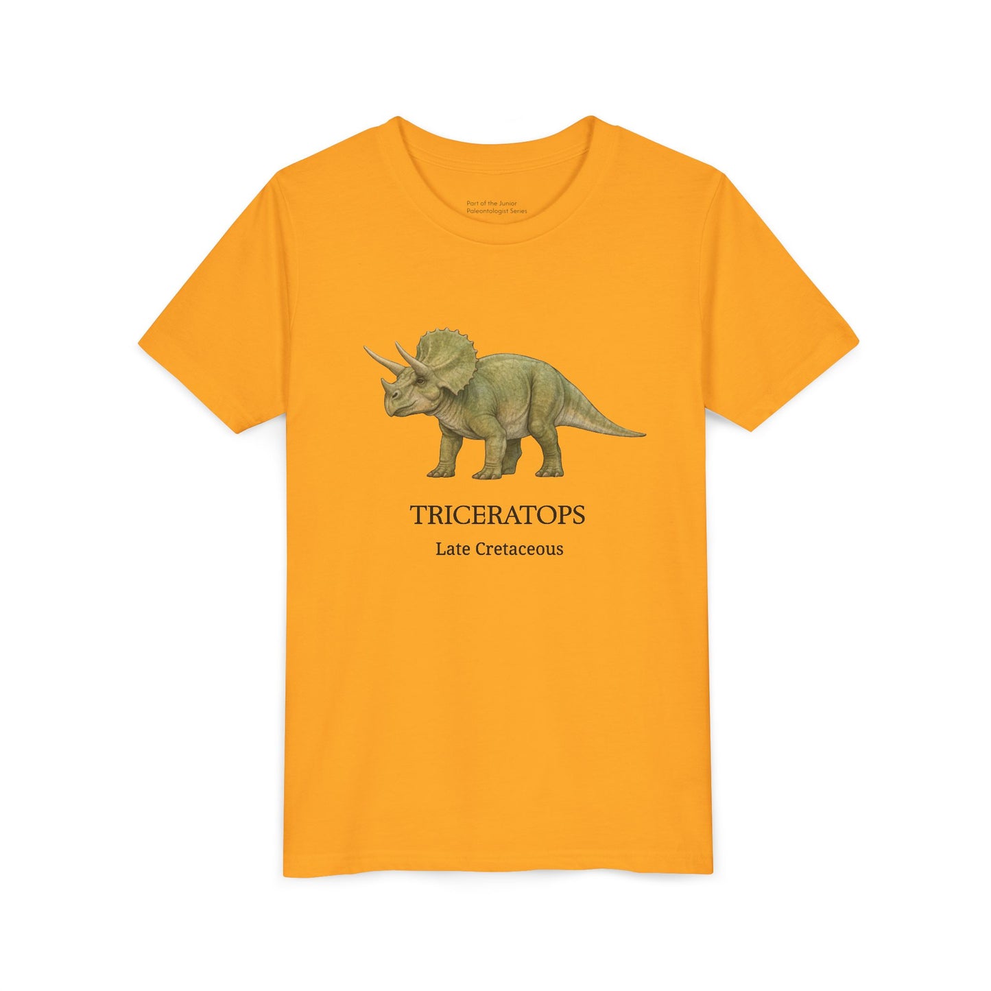 Triceratops educational youth t-shirt