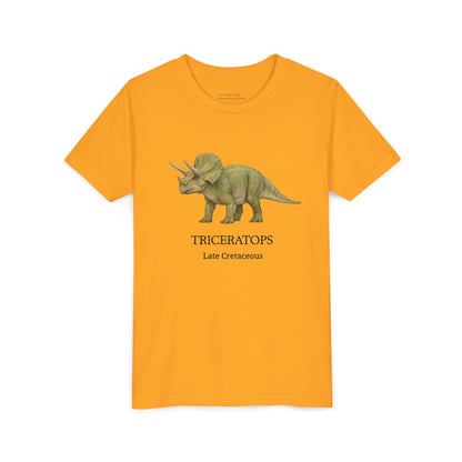 Triceratops educational youth t-shirt