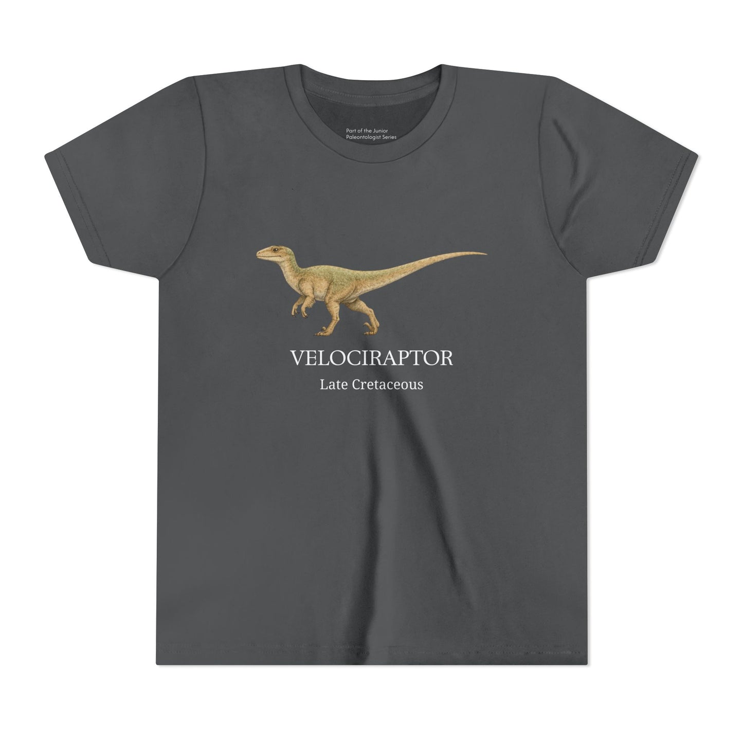 Velociraptor educational youth t-shirt