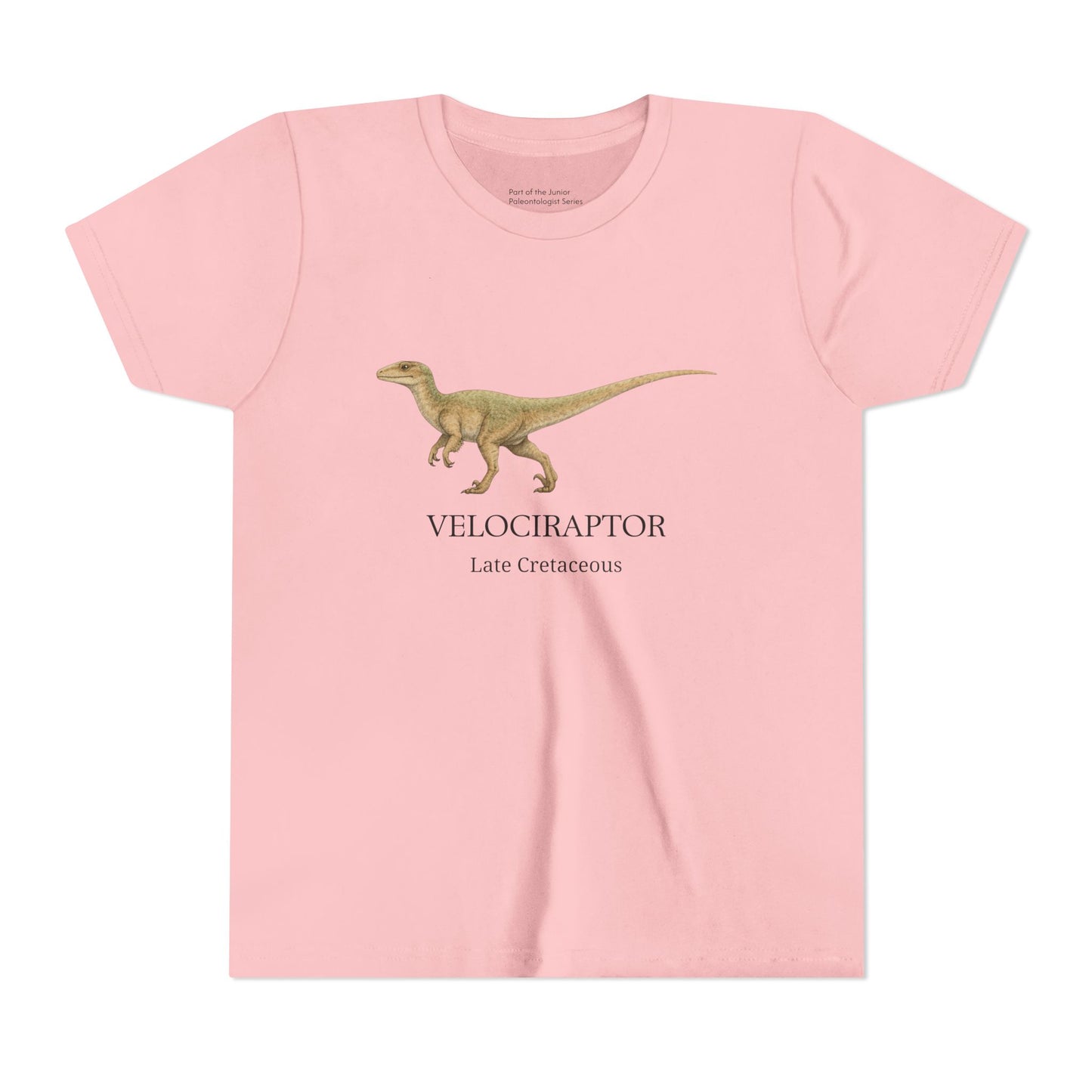 Velociraptor educational youth t-shirt