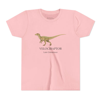 Velociraptor educational youth t-shirt
