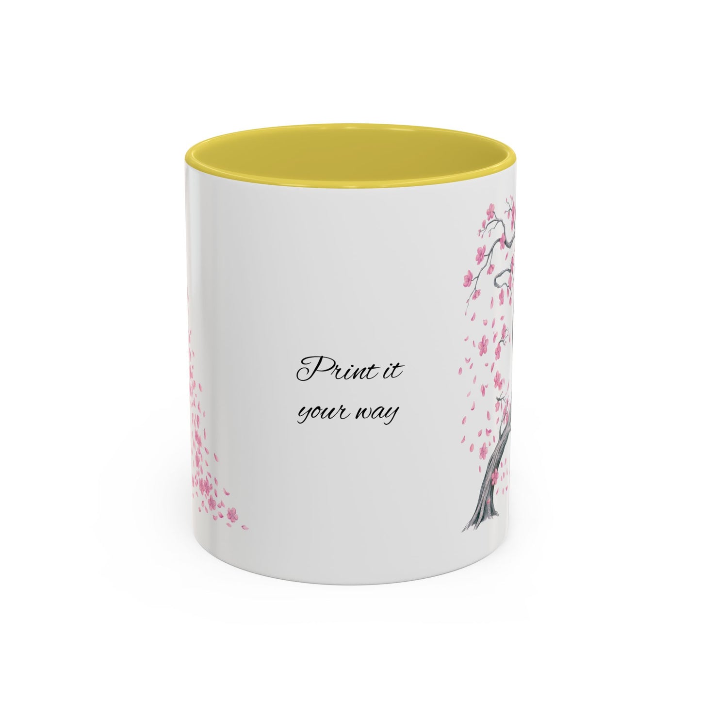 Cherry Blossom Tree Mug — Colorful Ceramic Coffee Cup