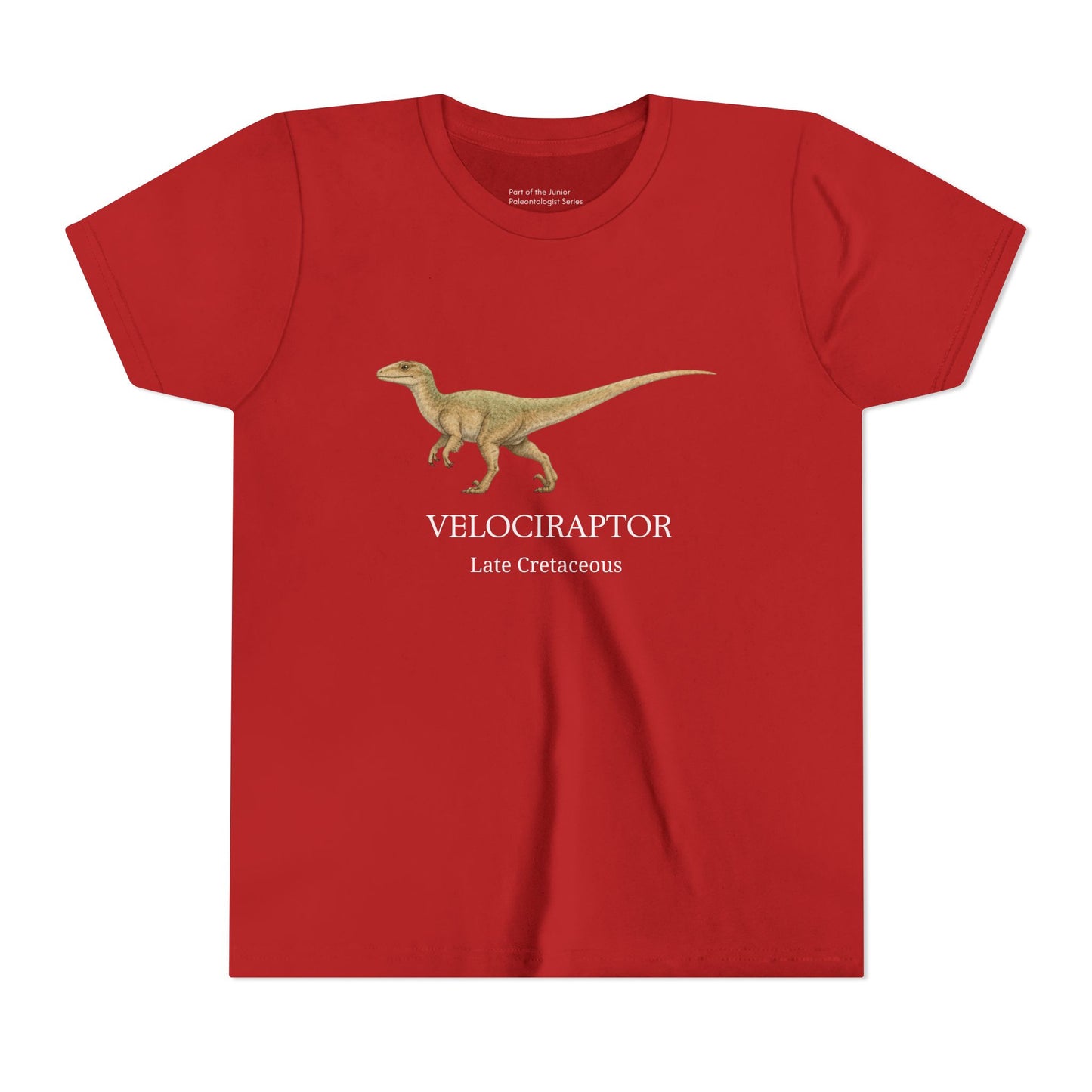 Velociraptor educational youth t-shirt