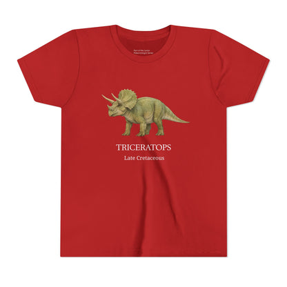 Triceratops educational youth t-shirt