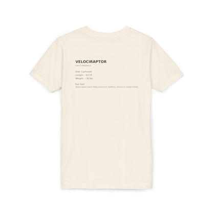 Velociraptor educational youth t-shirt