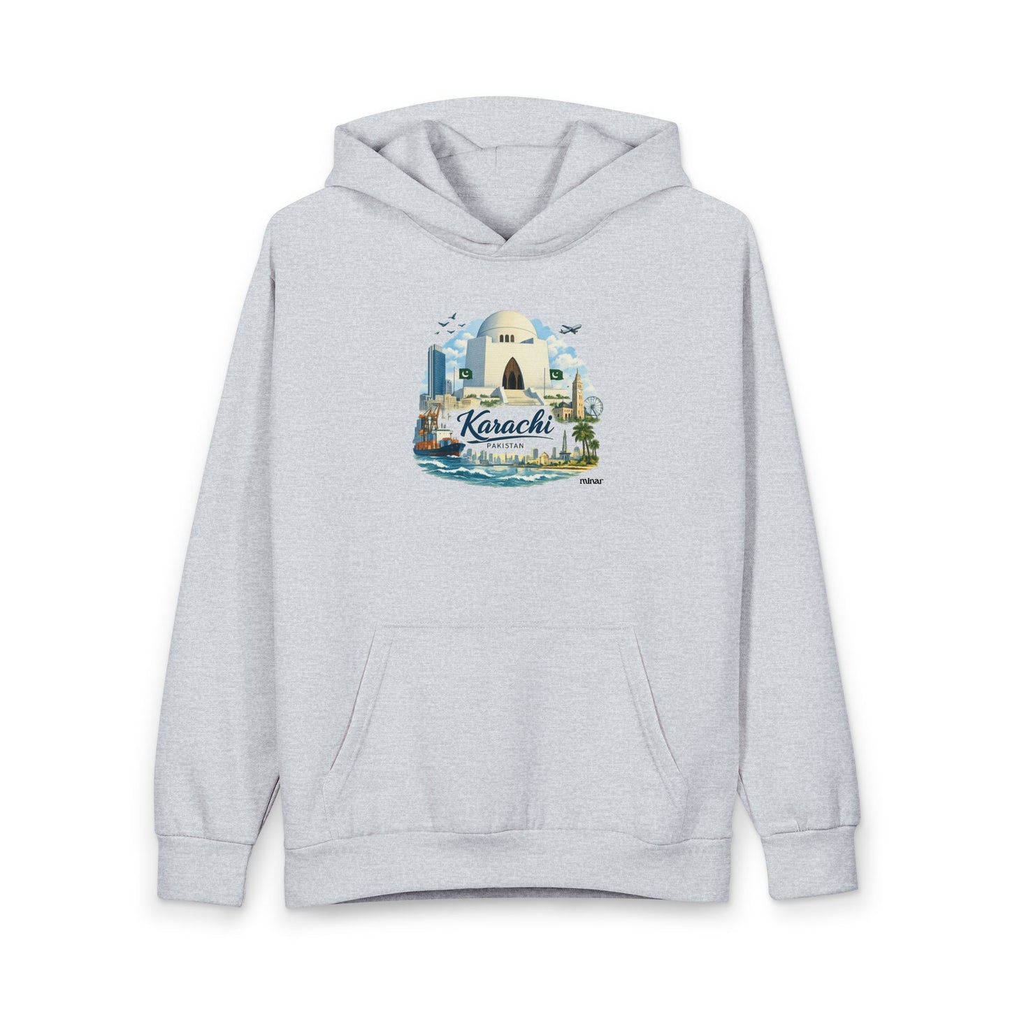 Karachi Scenes Hoodie — Nostalgic Pakistan Cityscape Pullover