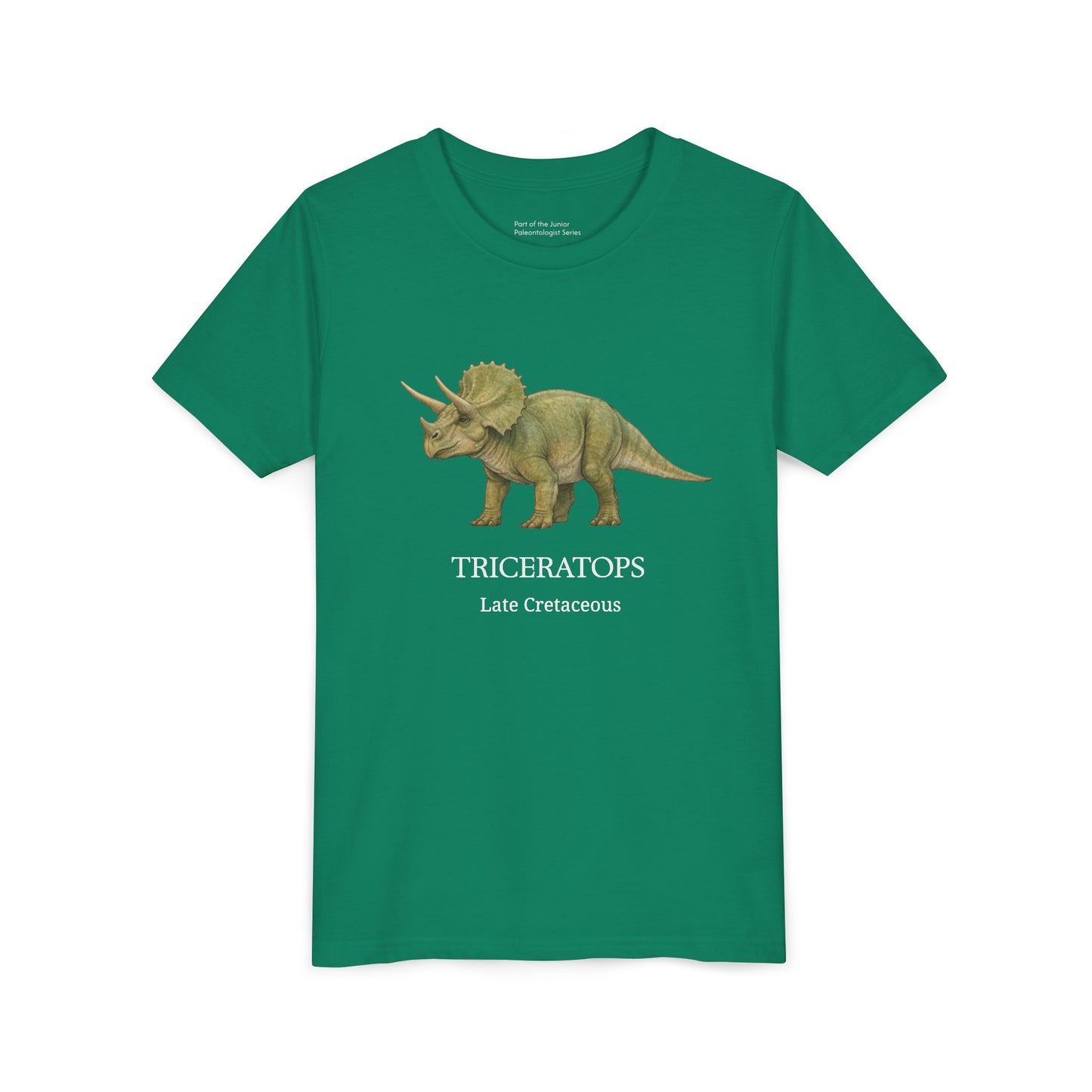Triceratops educational youth t-shirt