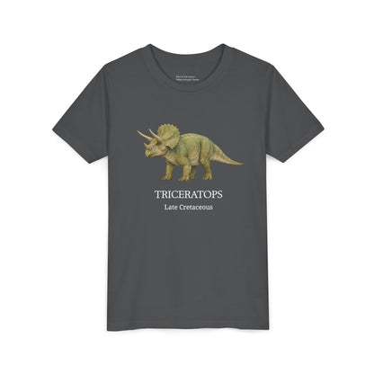 Triceratops educational youth t-shirt