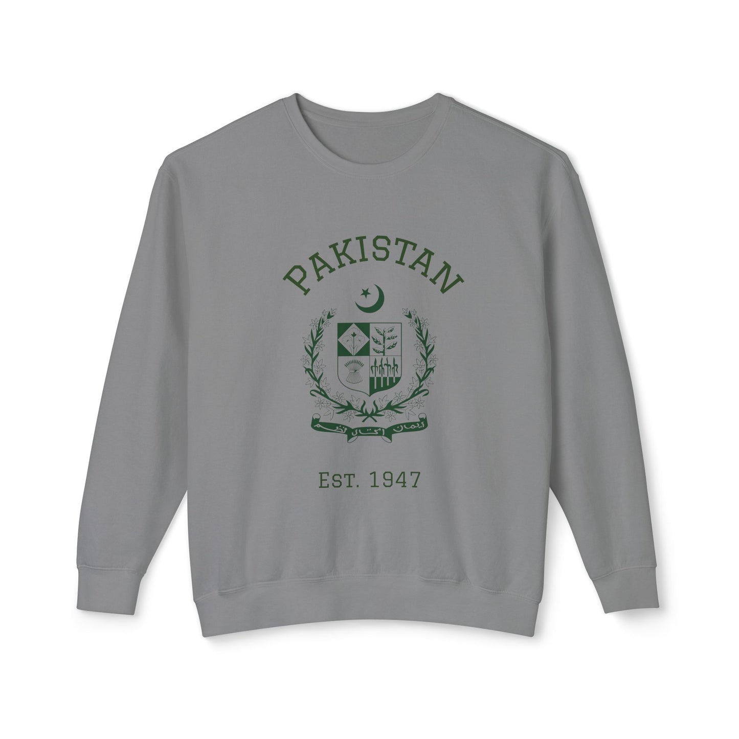 Pakistan Pride Crewneck Sweatshirt — Pakistan Emblem Graphic