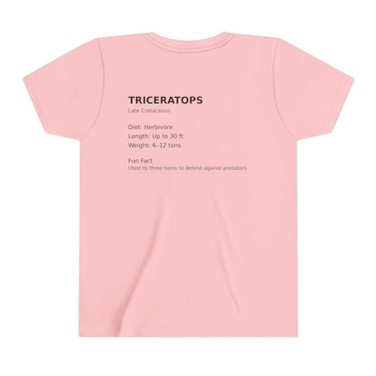 Triceratops educational youth t-shirt