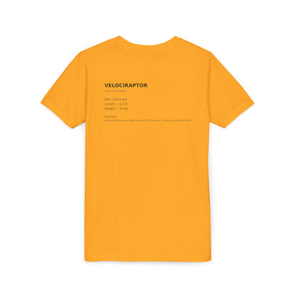 Velociraptor educational youth t-shirt