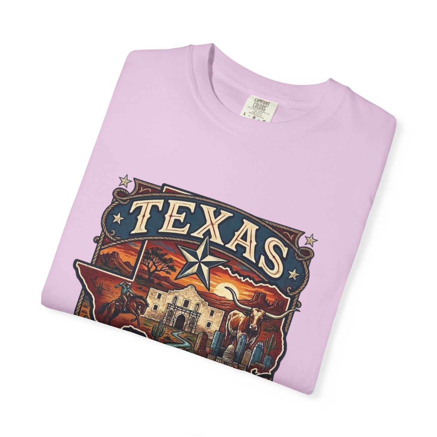 Texas Alamo Longhorn T-Shirt — State of Texas Graphic Tee