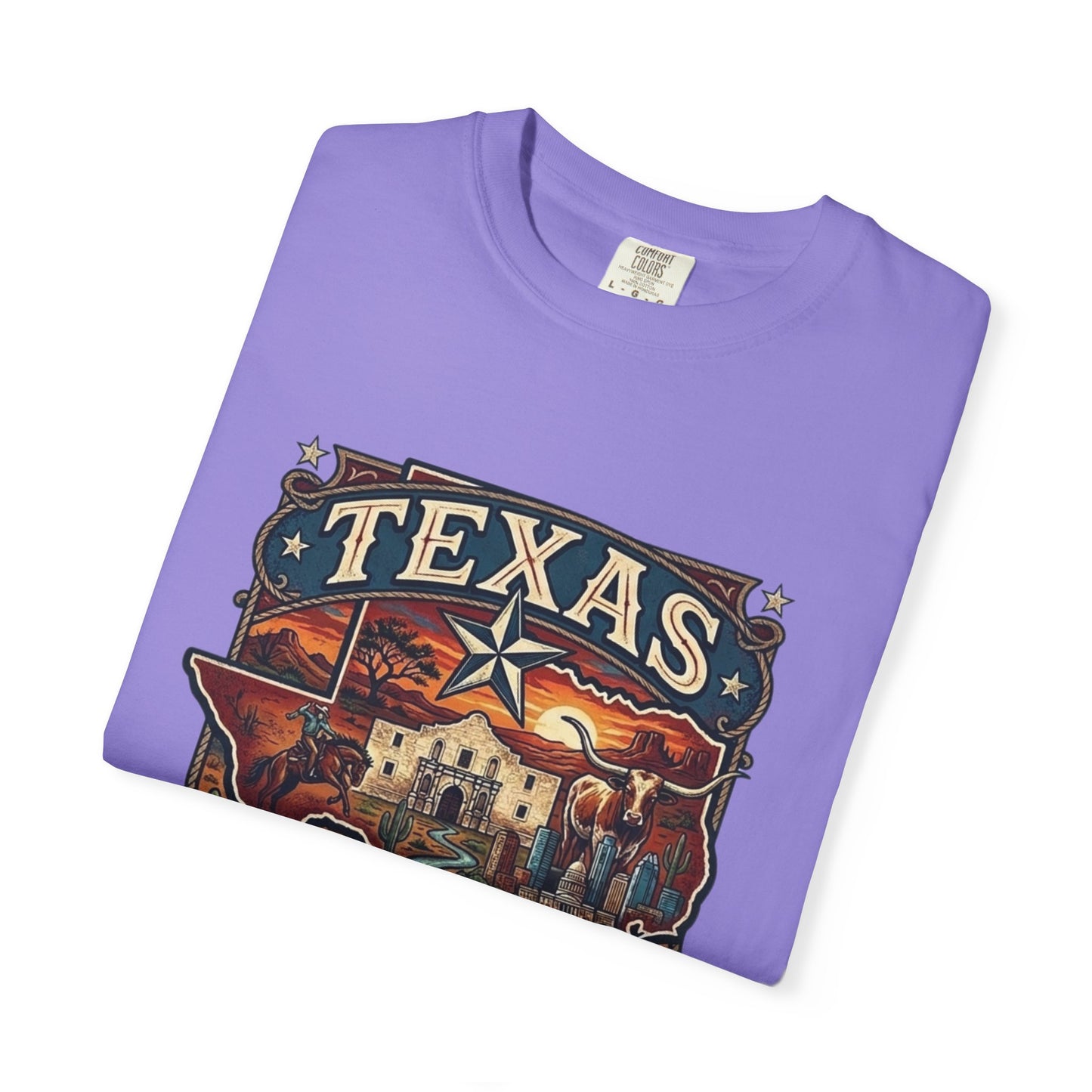 Texas Alamo Longhorn T-Shirt — State of Texas Graphic Tee