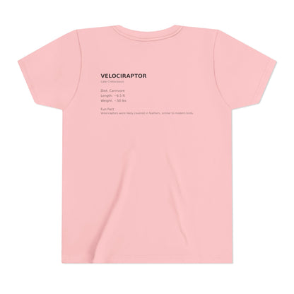 Velociraptor educational youth t-shirt