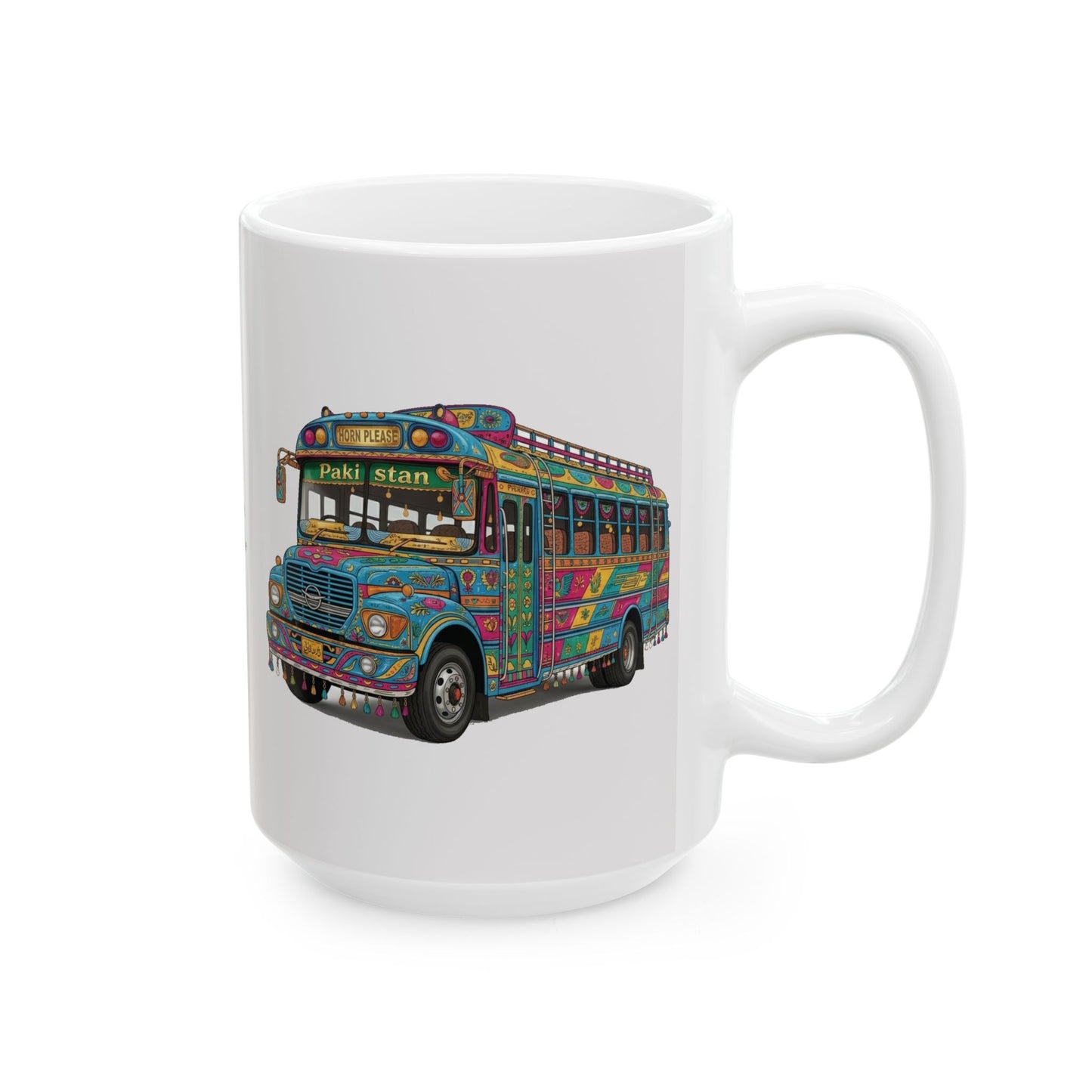 Pakistani Truck Art Bus Ceramic Mug (11oz, 15oz)