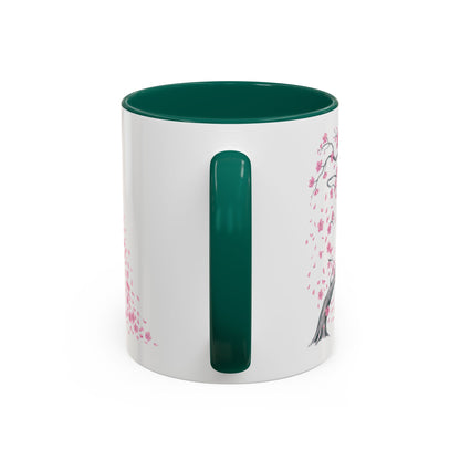 Cherry Blossom Tree Mug — Colorful Ceramic Coffee Cup