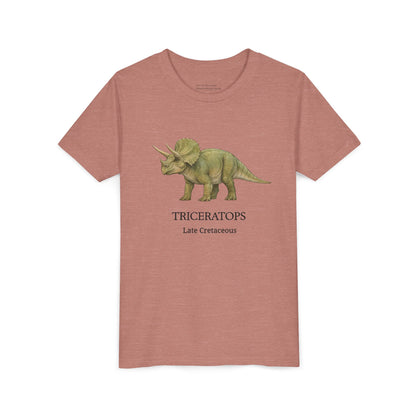 Triceratops educational youth t-shirt