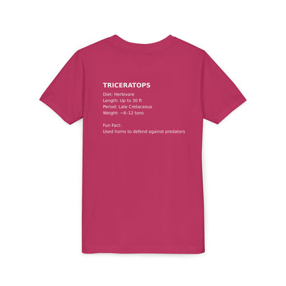 Triceratops educational youth t-shirt