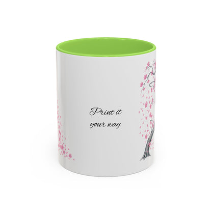 Cherry Blossom Tree Mug — Colorful Ceramic Coffee Cup