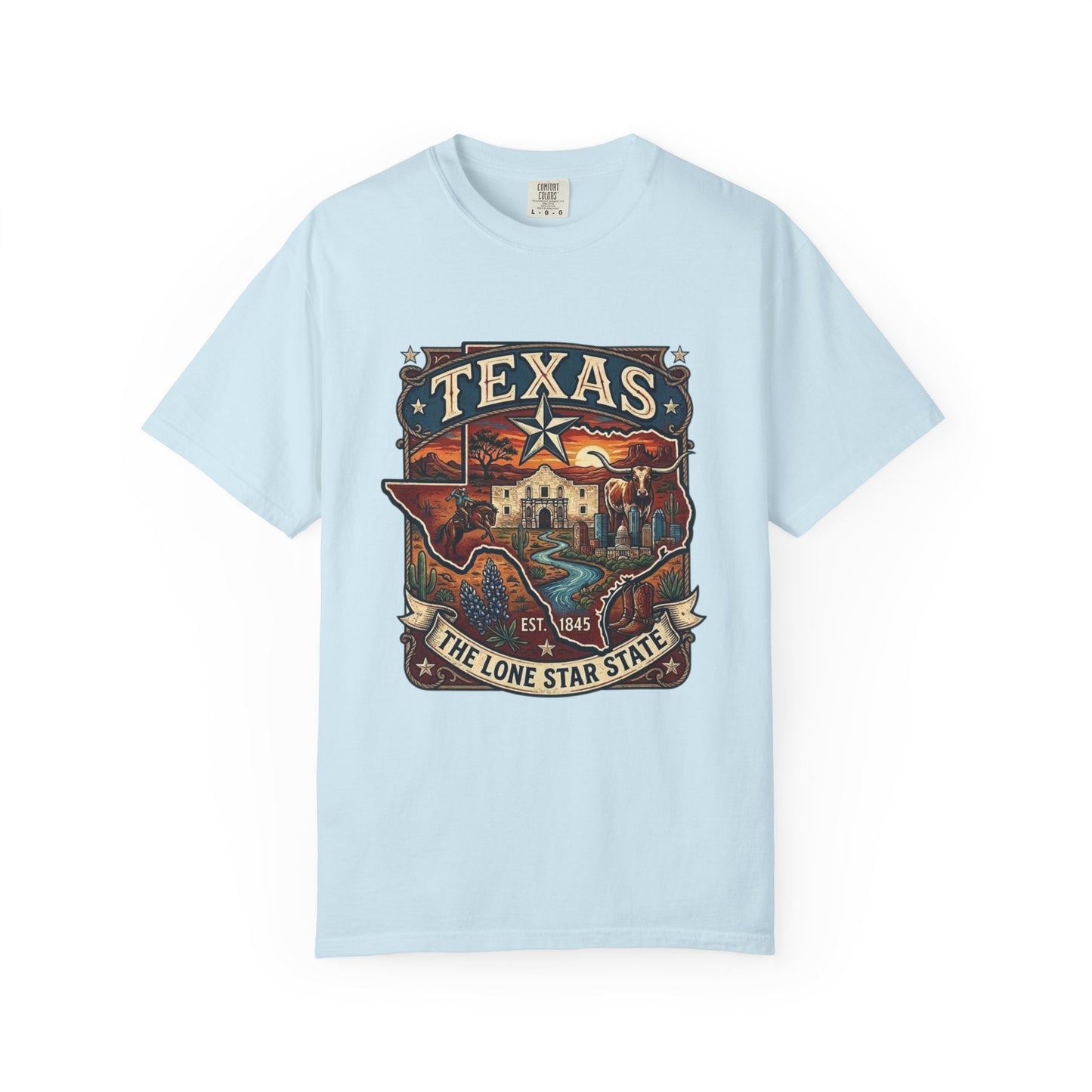 Texas Alamo Longhorn T-Shirt — State of Texas Graphic Tee