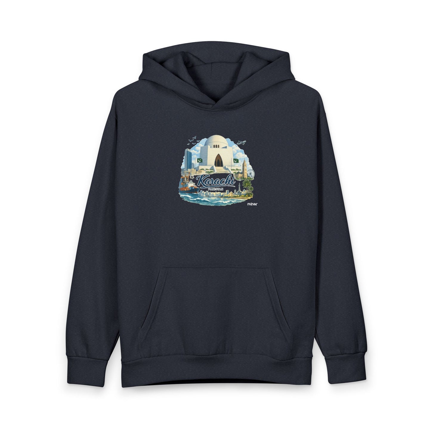 Karachi Scenes Hoodie — Nostalgic Pakistan Cityscape Pullover