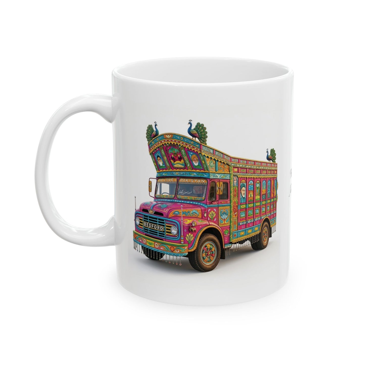 Pakistani Truck Art Ceramic Mug — Colorful Traditional Truck Design (11oz & 15oz)