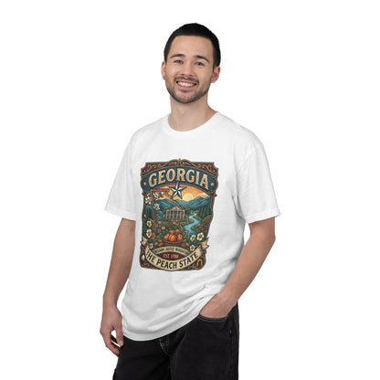 Georgia State Souvenir T-Shirt — State Symbols & Landmarks Tee