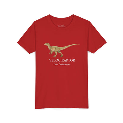 Velociraptor educational youth t-shirt