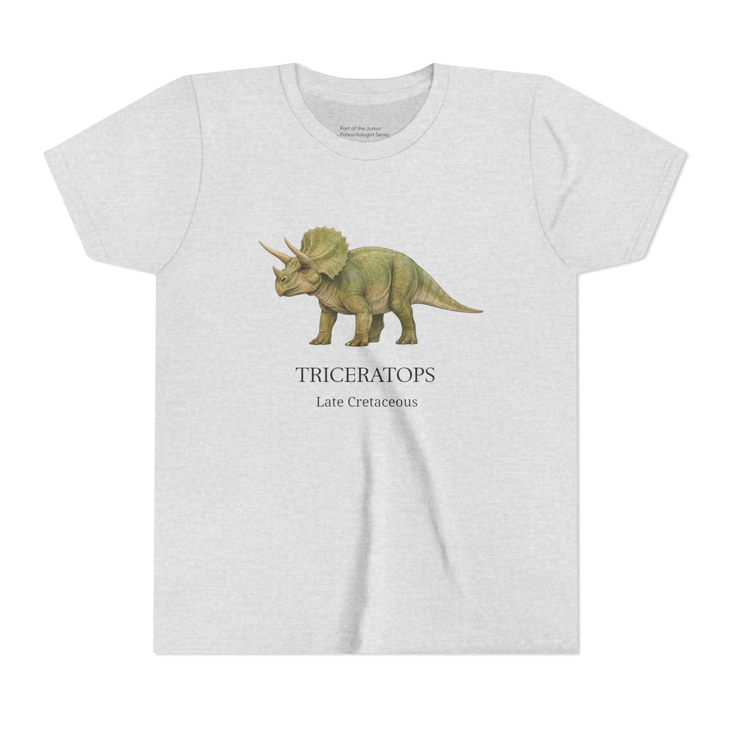 Triceratops educational youth t-shirt