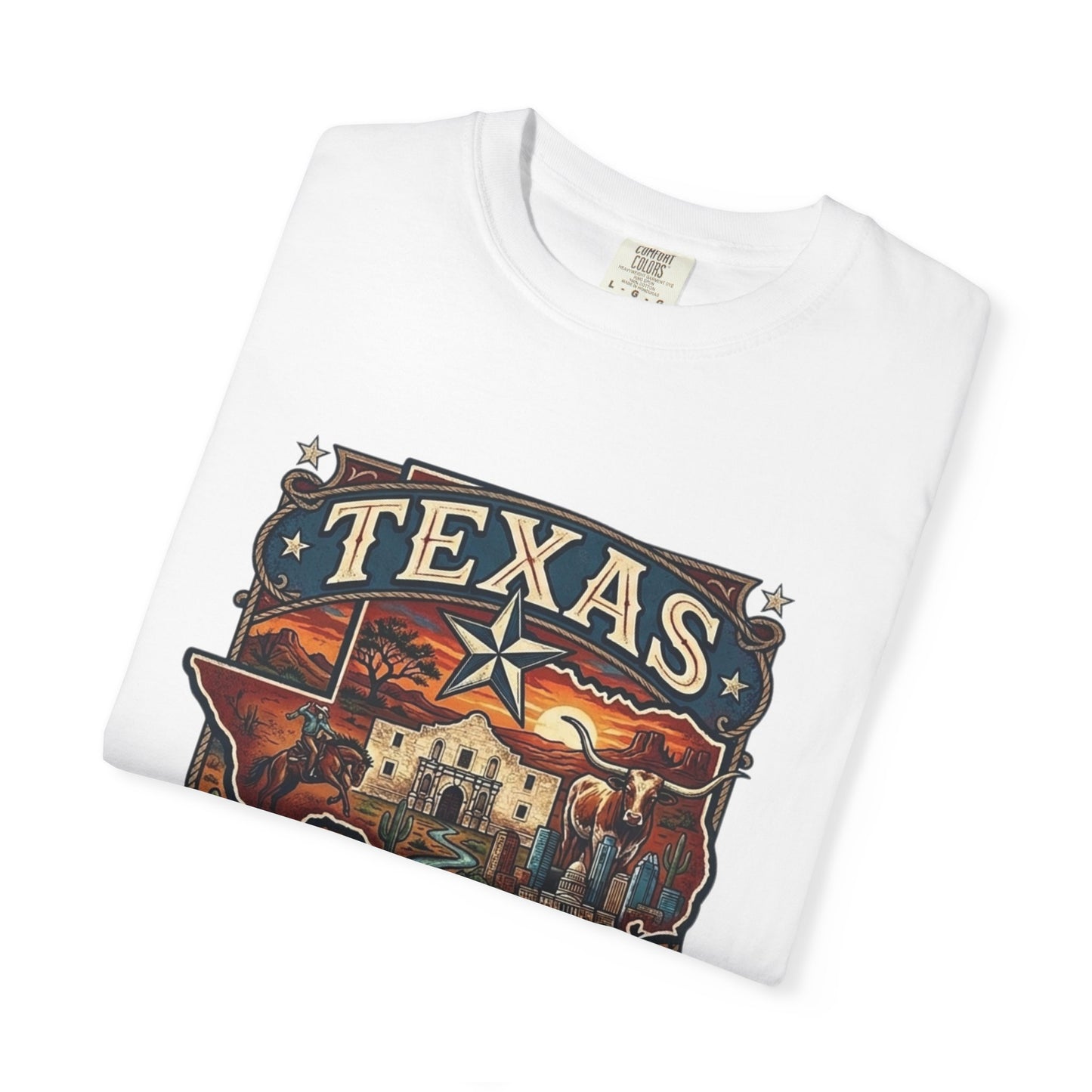 Texas Alamo Longhorn T-Shirt — State of Texas Graphic Tee