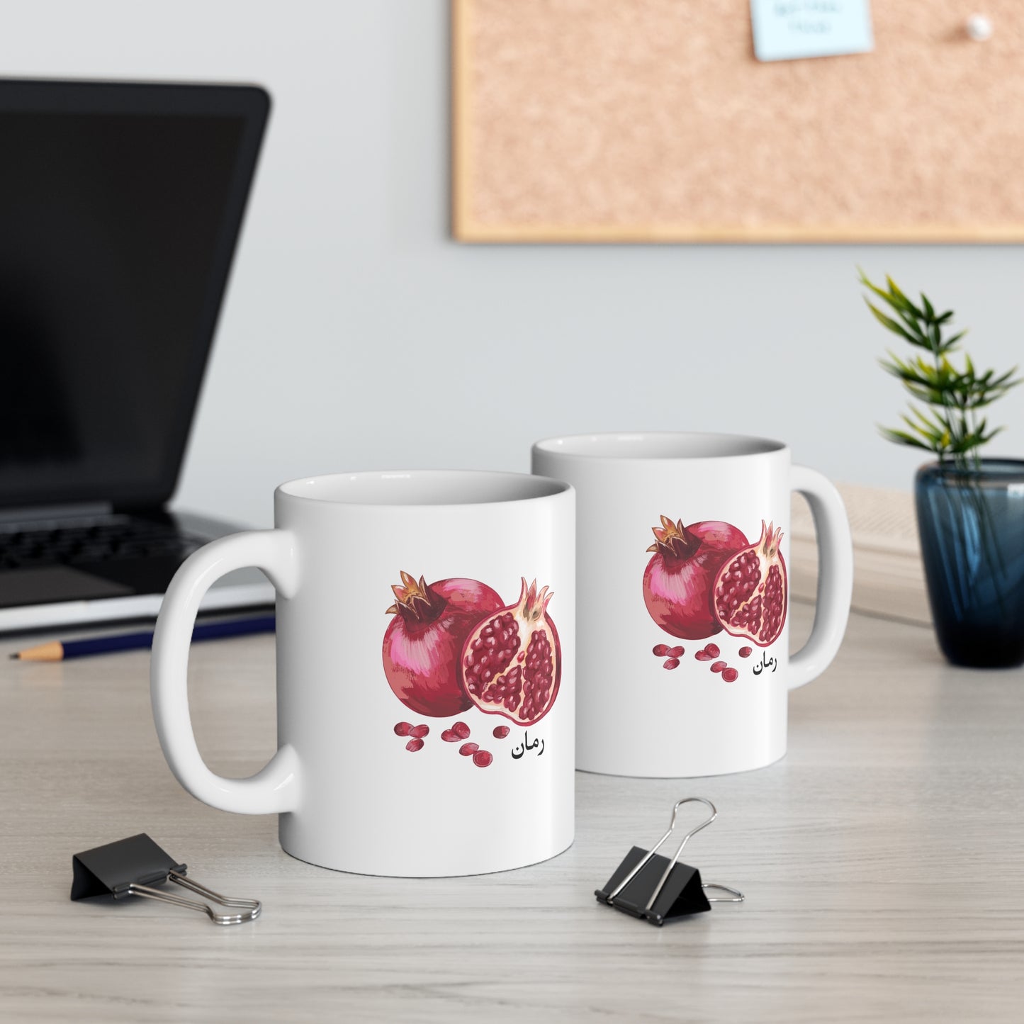 Pomegranate Paradise 11oz Mug — Fruit of Paradise Ceramic Coffee Cup
