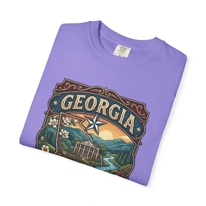 Georgia State Souvenir T-Shirt — State Symbols & Landmarks Tee