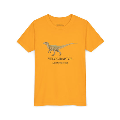 Velociraptor educational youth t-shirt