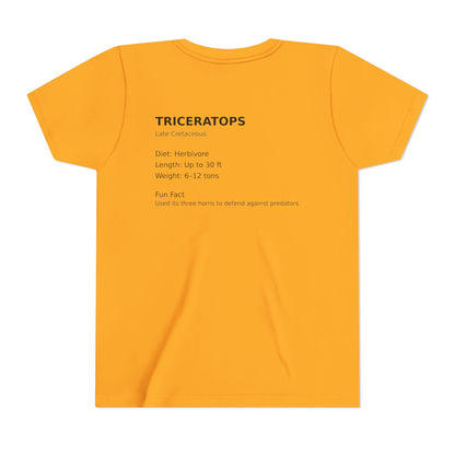 Triceratops educational youth t-shirt