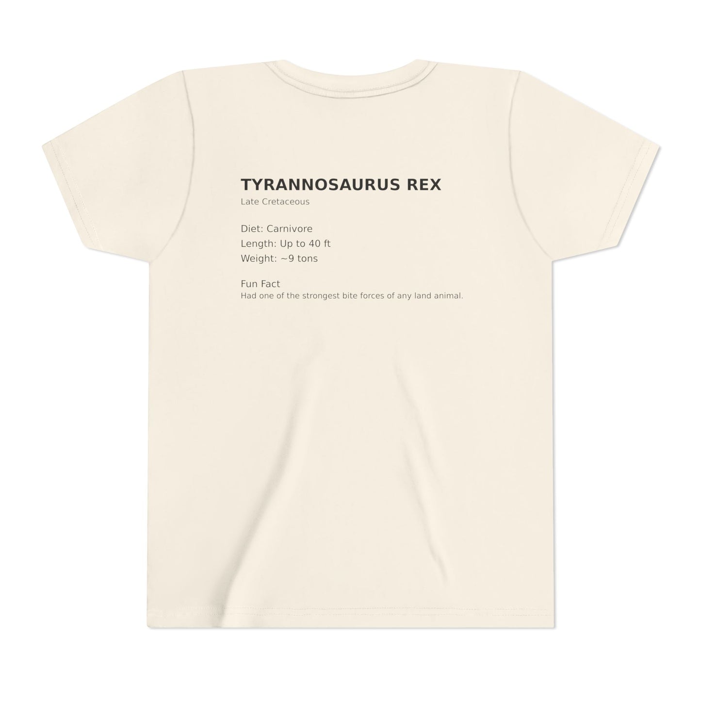 Tyrannosaurus Rex educational t-shirt youth t-shirt