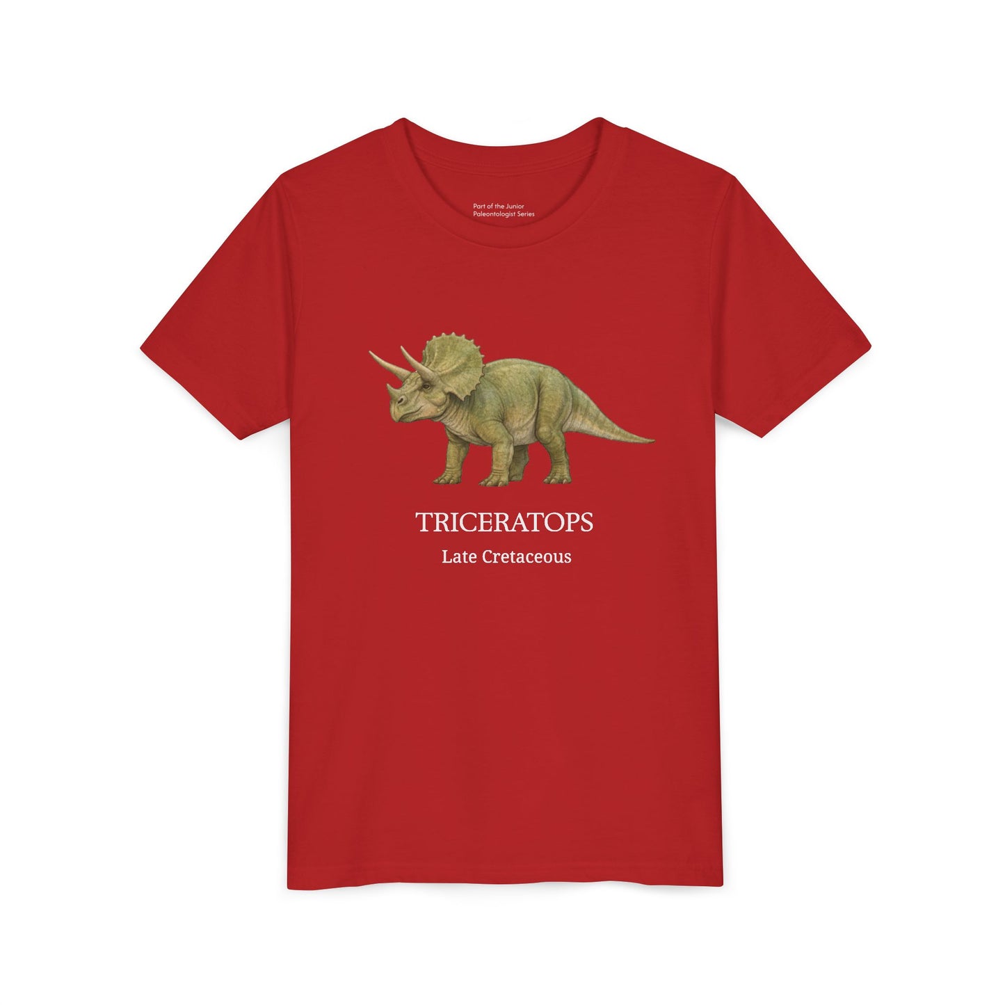 Triceratops educational youth t-shirt