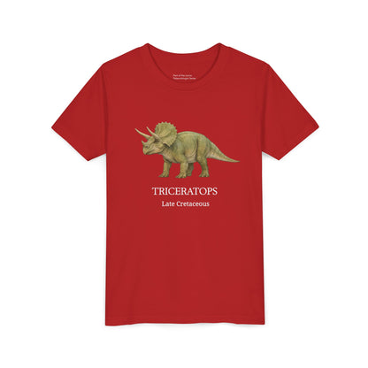 Triceratops educational youth t-shirt