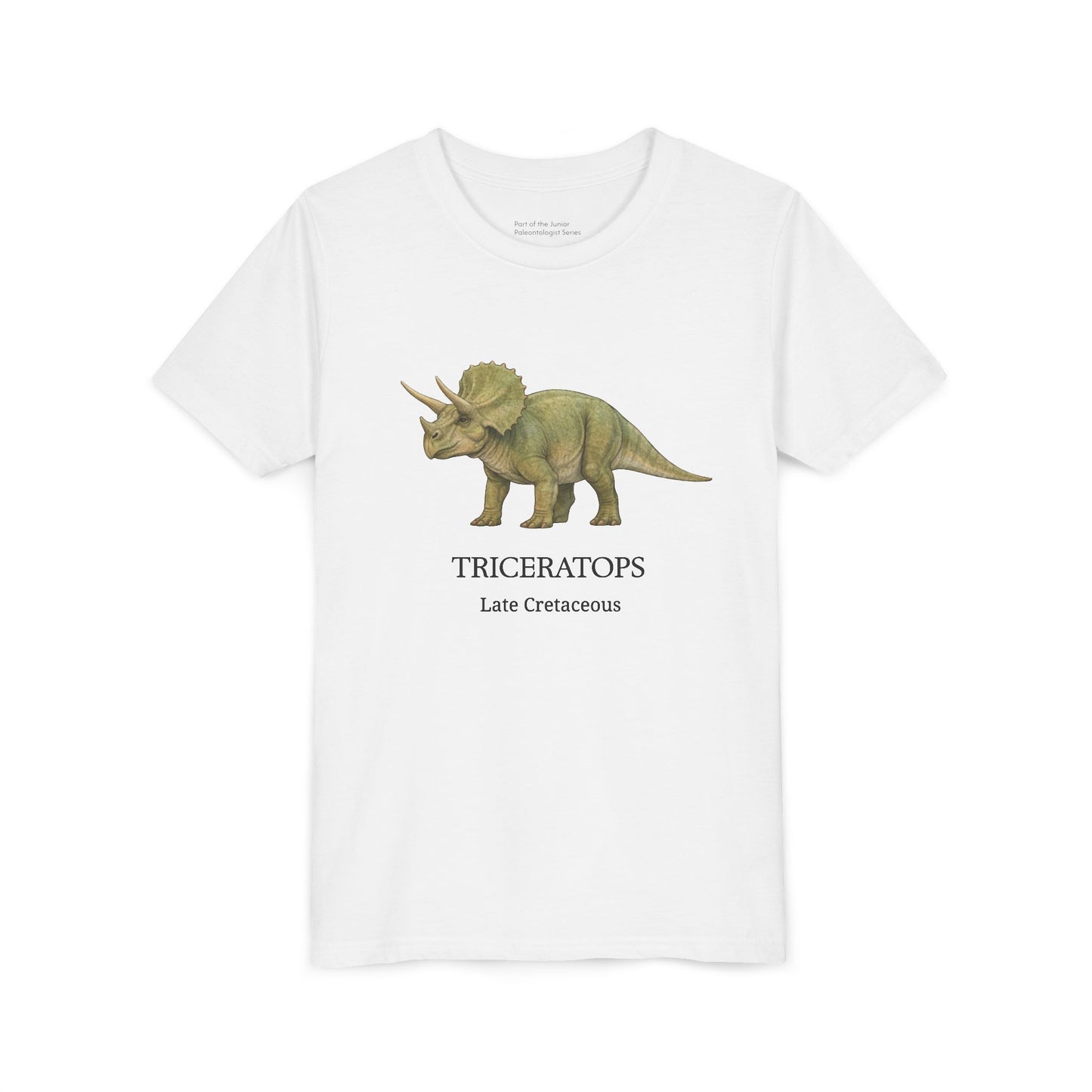 Triceratops educational youth t-shirt