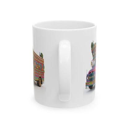 Pakistani Truck Art Ceramic Mug — Colorful Traditional Truck Design (11oz & 15oz)