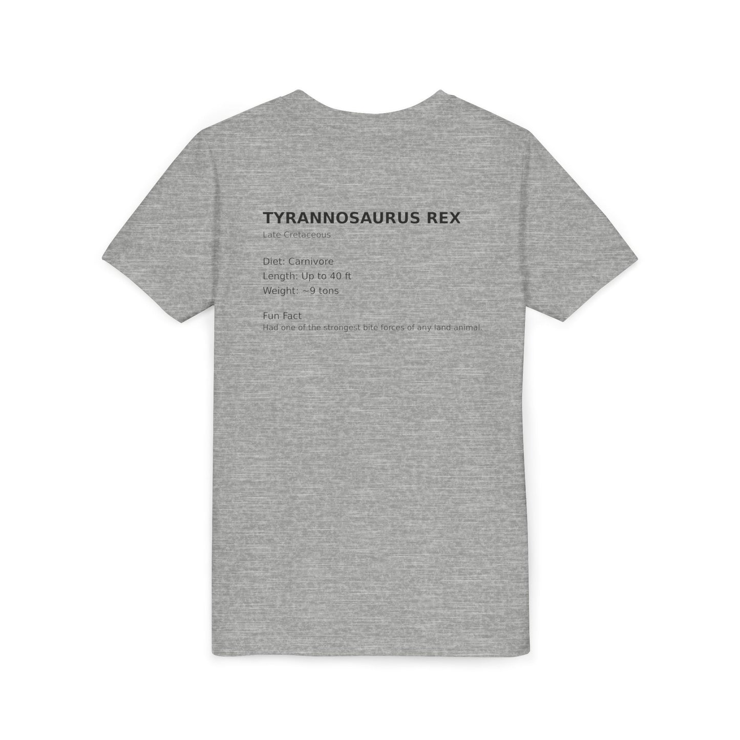 Tyrannosaurus Rex educational t-shirt youth t-shirt
