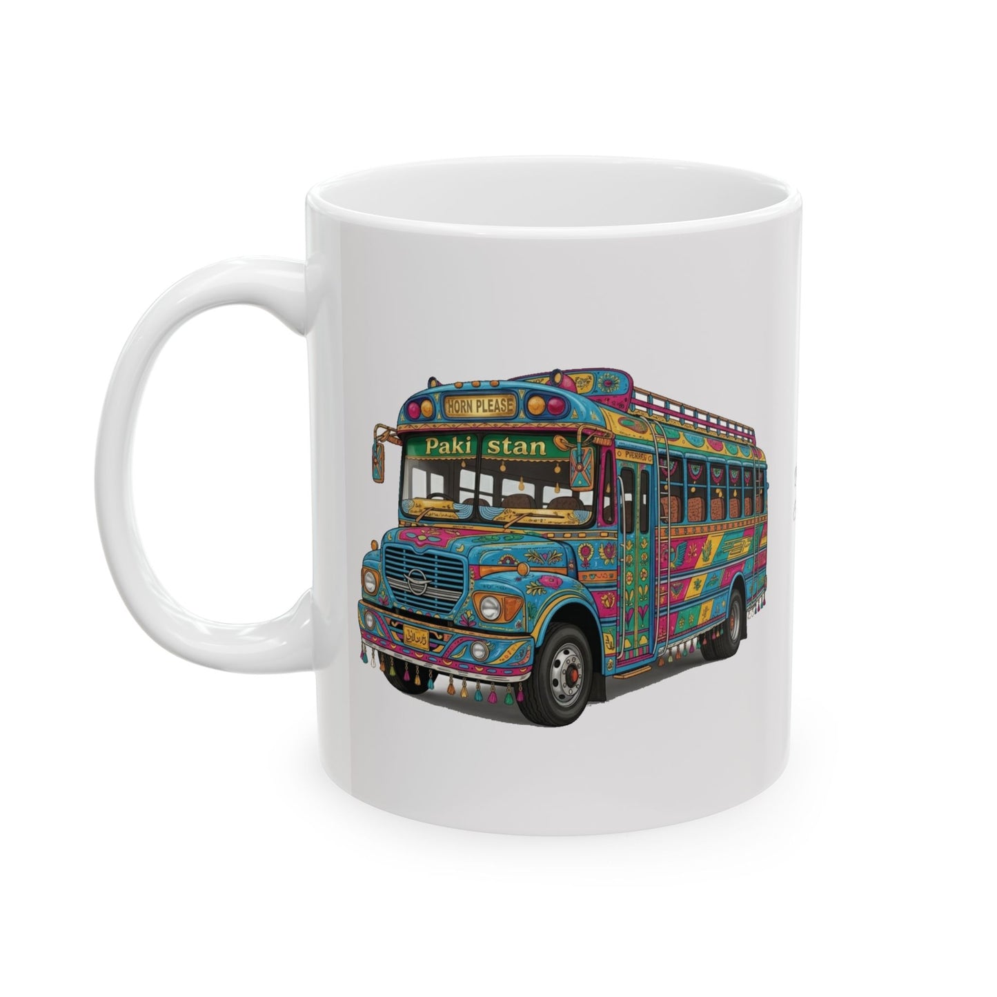 Pakistani Truck Art Bus Ceramic Mug (11oz, 15oz)