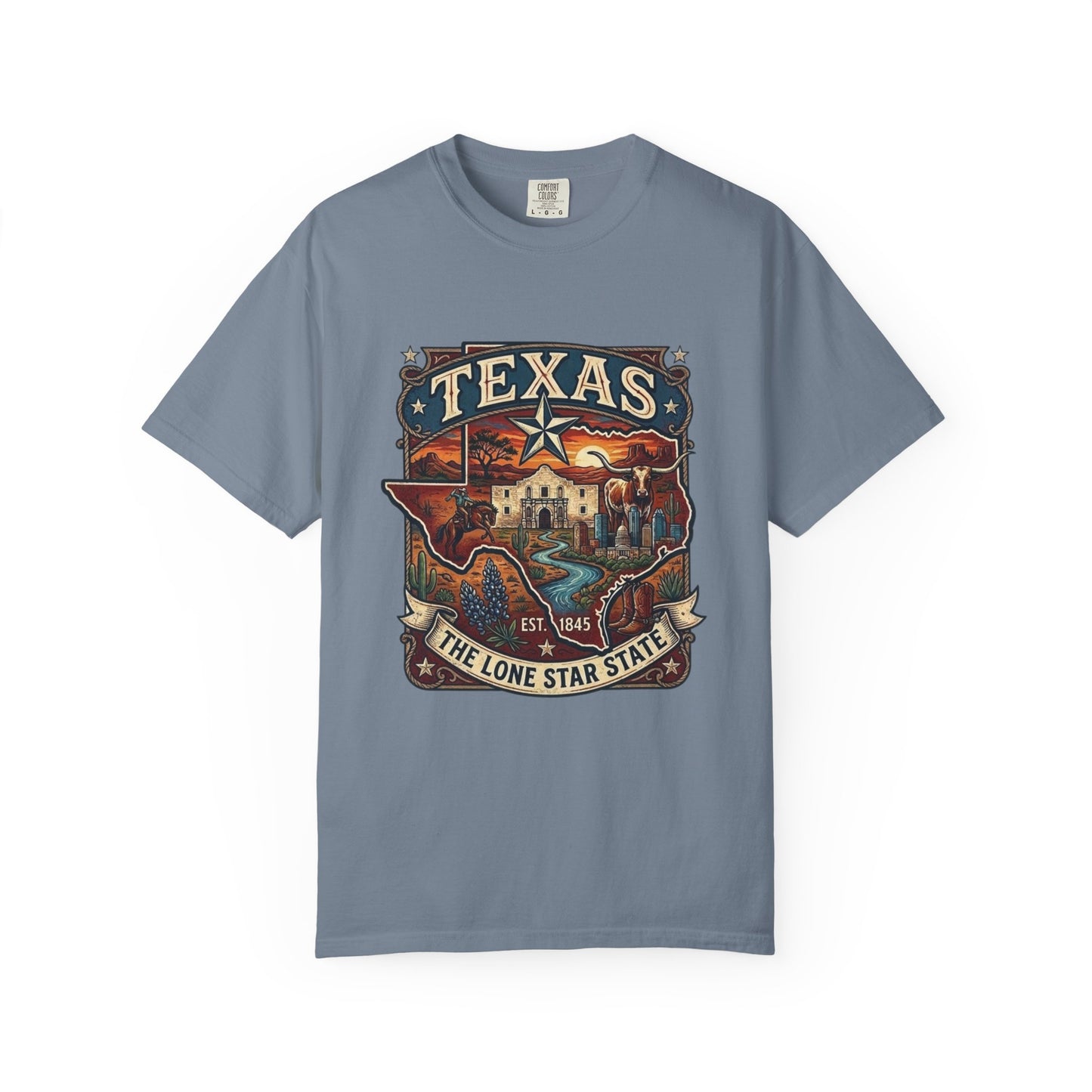 Texas Alamo Longhorn T-Shirt — State of Texas Graphic Tee