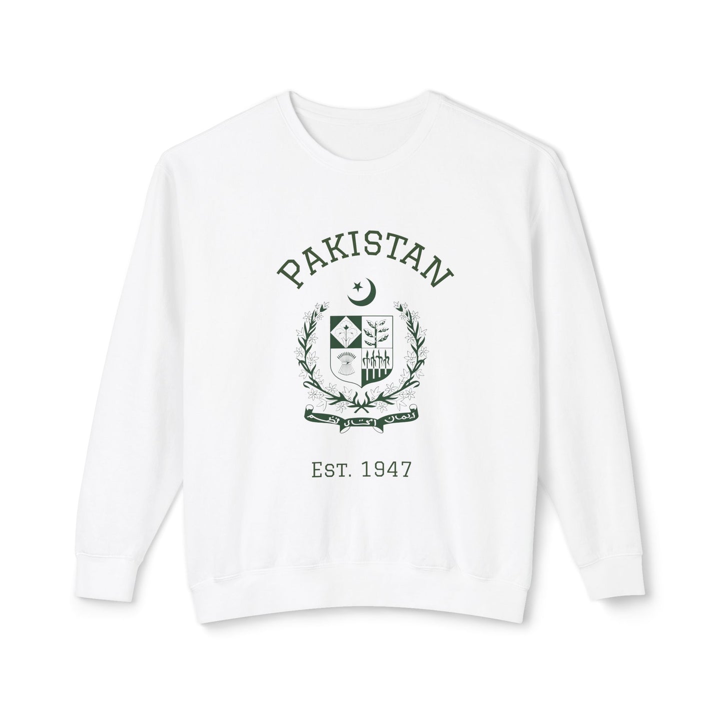 Pakistan Pride Crewneck Sweatshirt — Pakistan Emblem Graphic